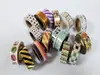 Set 16 role washi tape, benzi adezive cu diferite modele si culori, Folina MIX7