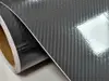 Folie carbon 5D gri lucios, material bubblefree, rolă de 152x200 cm