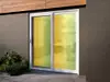 Folie geam sablat galbenă în degrade, Folina Aurora Mix, translucidă, autoadezivă, rolă de 200 x 120 cm