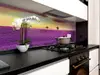 Autocolant perete bucătărie, Folina, peisaj câmp cu lavandă la apus, rolă de 67x200 cm, cu racletă şi cutter incluse