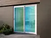 Folie geam autoadezivă Turquoise Kauai, Folina, transparentă cu model turcoaz, 120 cm lăţime