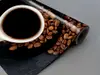 Autocolant blat masă, model cafea, 100 x 100 cm, racletă inclusă
