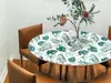 Autocolant blat masă, model frunze tropicale, 100 x 100 cm, racletă inclusă