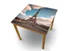 Autocolant blat masă, model turnul Eiffel, 100 x 100 cm, racletă inclusă