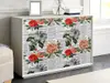 Autocolant decorativ, model ziar cu flori multicolor, 100 cm lățime