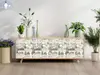 Autocolant mobilă decorativ, model ziar cu flori albe, 100 cm lățime