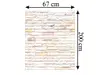 Autocolant perete cărămidă bej, Folina, decor contrablat bucătărie, rolă de 60 x 280 cm