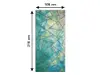 Folie sablare uşă din sticlă, Folina, mozaic verde albastru, rolă de 100x210 cm, cu racletă aplicare şi cutter incluse