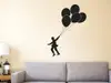 Sticker decorativ Baloon man, Folina, negru, 100x75cm