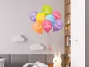 Sticker Baloane cu mesaje, Folina, multicolor, planșă mare de 145 cm, racletă de aplicare inclusă