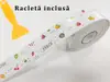 Set 2 role bandă autoadezivă etanşare chiuvetă, Folina ETF15, albă, cu design, 3,5 cm x 3,2 metri