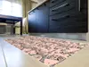 Covor antiderapant pentru bucătărie, din pvc, model Paris Eiffel, linoleum antiderapant la rolă de 100 cm lățime