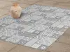 Covor din vinil Belinda, linoleum antiderapant cu model gri. rolă de 80x290 cm