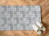 Covor din vinil Belinda, linoleum antiderapant cu model gri. rolă de 80x290 cm