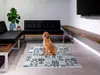 Covor antiderapant pentru bucătărie, din pvc, model Blue Tiles, linoleum antiderapant la rolă de 60x400 cm