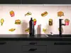 Set 11 stickere faianţă bucătărie, Folina, model Fast food, multicolor