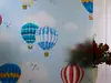 Folie geam autoadezivă Wonderful Sky, Magicfix, sablare albastra cu imprimeu baloane colorate, rola de 90x300 cm