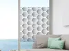 Folie geam autoadezivă Circles, Folina, transparentă cu model geometric negru, 122 cm lăţime