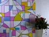 Folie geam autoadezivă Zenia, Folina, imprimeu geometric, multicolor, lățime 90 cm