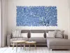 Oglindă decorativă Flower Blossom, Folina, culoare albastră, dimensiune oglindă 200x93 cm