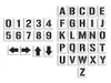 Șablon de semnalizare cu cifră sau literă (per bucată ori set), pentru marcaje orizontale/verticale, dimensiune la comandă