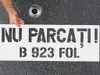 Șablon semnalizare Nu Parcați, cu număr personalizat, dimensiune 36x100 cm