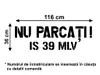 Șablon semnalizare Nu Parcați, cu număr personalizat, dimensiune 36x100 cm