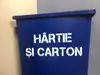 Șablon reutilizabil cu mesajul Hârtie și carton pentru colectarea selectivă a deșeurilor pentru containere, tomberoane și pubele, dimensiune la comandă