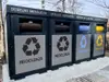 Șablon reutilizabil cu simbolul și mesajul Reciclează pentru colectarea selectivă a deșeurilor pentru containere, tomberoane și pubele, dimensiune la comandă
