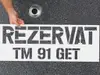 Șablon semnalizare Rezervat, cu număr personalizat, dimensiune 42x100 cm