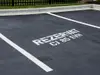 Șablon semnalizare Rezervat, cu număr personalizat, dimensiune 42x100 cm