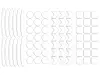 Set 75 stickere reflectorizante Honeycomb pentru îmbunătățirea vizibilității rutiere