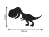 Sticker tip tablă de scris, Folina, model dinozaur, 78x133 cm, racletă de aplicare inclusă.