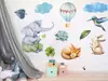 Set 25 stickere Wonderland, decoraţiune cu animale pentru camera copiilor, planșă de 120x120 cm, racletă de aplicare inclusă.