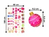 Set 60 stickere Crăciun, multicolor, planşă de 100x60 cm