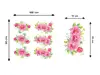 Set 6 stickere flori, Folina, decor floral Light Rose, planșă  95x100 cm