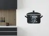 Sticker bucatarie, Folina, tabla de scris in forma de vas de gătit, 44x60 cm, racletă de aplicare inclusă 