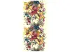 Folie sablare decorativă pentru uşă din sticlă, Folina, bej cu model floral multicolor, 100x210 cm