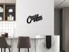 Decoraţiune perete bucătărie, text Coffee, din material acrilic negru