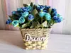 Aranjament floricele albastre în vas ceramic Dream 