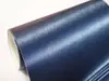 Autocolant albastru marin cu efect metalic Brushed, folie autoadezivă bubblefree, rolă de 152x250 cm, cu racletă pentru aplicare