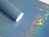 Autocolant marmură albastru oțel cu efect holografic, Magic Marble - 75x250 cm