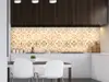 Autocolant perete imitaţie faianţă decorativă bej, Folina, rezistent la apă şi căldură, rolă de 67x200 cm