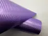 Autocolant carbon 3D violet metalic, cu tehnologie eliminare bule aer, rola de 152x200 cm