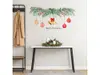Sticker Crăciun, decor ghirlandă cu globuri şi clopoţei, 56x115 cm, pentru geam și mobilă