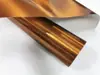 Autocolant cu efect metalic arămiu, Aslan, Copper Brushed, aspect lucios, 125 cm lăţime