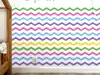 Autocolant de perete multicolor pentru camera copiilor, Folina, model în zig-zag, rolă de 50x130 cm