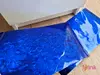 Autocolant mobilă decorativ, Folina, albastru lucios cu model, rolă de 75x300 cm