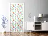 Autocolant mobilă decorativ, Folina, alb cu model floral, 100 cm lăţime, laminare mată