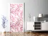 Autocolant mobilă decorativ, Folina, alb cu model crengi înflorite roz, 100 cm lăţime